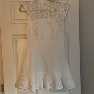 Aqua white dress